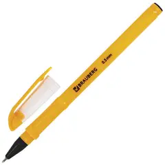 Ручка шариковая масляная BRAUBERG &quot;Oil Sharp&quot;, ЧЕРНАЯ, корпус оранжевый, узел 0,7 мм, линия письма 0,5 мм, 141533, фото 1