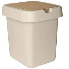 Ведро-контейнер для мусора (урна) Svip &quot;Квадра&quot;, 25л, прямоугольное, пластик, кофейного цвета, фото 1