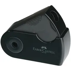 Точилка пластиковая Faber-Castell &quot;Sleeve Mini&quot;, 1 отверстие, контейнер, черная, фото 1