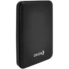 Внешний аккумулятор Oxion PowerBank UltraThin 10000mAh, Li-pol, покр. carbon, индикатор, черный, фото 1