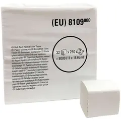 Бумага туалетная листовая Kimberly-Clark 2-слойная, 250л/пач, белая, фото 1