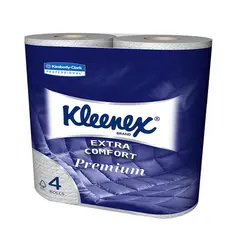 Бумага туалетная Kimberly-Clark &quot;Kleenex&quot; 4-слойная, 19,2м/рул., 4шт., тиснение, белая, фото 1