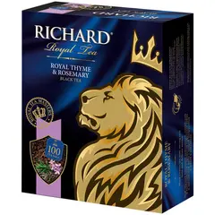 Чай Richard &quot;Royal Thyme&amp;Rosemary&quot;, черный, 100 пакетиков по 2г, фото 1
