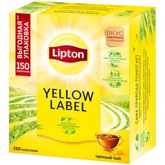 Чай Lipton &quot;Yellow Label&quot;, черный, 150 пакетиков по 2г, фото 1
