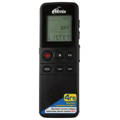 Диктофон цифровой RITMIX RR-810, память 4 Gb, запись до 291 ч., битрейт до 384 кбит/с, 15118208, фото 1