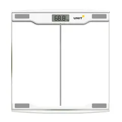 Весы напольные UNIT UBS-2054, электронные, вес до 150 кг, квадратные, стекло, прозрачные, 462766, фото 1