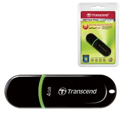 Флэш-диск 4 GB, TRANSCEND JetFlash 300, USB 2.0, черный, TS4GJF300, фото 1