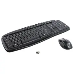 Набор беспроводной SVEN Comfort 3400, клавиатура 112 клавиш, мышь 5 кнопок + 1 колесо-кнопка, черный, SV-03103400WB, фото 1