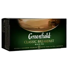 Чай Greenfield &quot;Classic Breakfast&quot;, черный, 25 фольг. пакетиков по 2г, фото 1