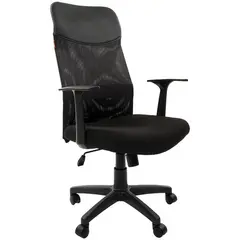Кресло руководителя Chairman 610 LT, PL, ткань черная, механизм качания, фото 1