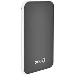 Внешний аккумулятор Oxion PowerBank UltraThin 10000mAh, Li-pol, soft-touch,индикатор,фонарь, черный, фото 1