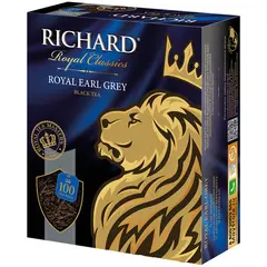 Чай Richard &quot;Royal Earl Grey&quot;, черный, 100 пакетиков по 2г, фото 1
