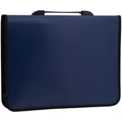 Папка-портфель  1 отделение OfficeSpace, А4+, 370*270*90мм, 2 кармана, синий, фото 1