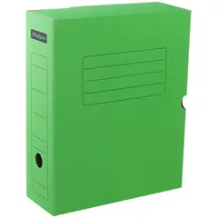 Короб архивный с клапаном OfficeSpace, микрогофрокартон, 100мм, зеленый, до 900л., фото 1