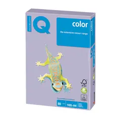 Бумага IQ color, А4, 80 г/м2, 100 л., умеренно-интенсив (тренд), бледно-лиловая, LA12, фото 1
