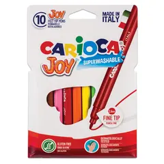 Фломастеры CARIOCA &quot;Joy&quot;, 10 цветов, суперсмываемые, вентилируемый колпачок, картонный конверт, 40528, фото 1