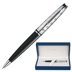Ручка подарочная шариковая WATERMAN &quot;Expert 3 Deluxe Black CT&quot;, черный лак, палладиевое покрытие деталей, синяя, S0952360, фото 1