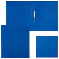 Папка на 2 кольцах БЮРОКРАТ, 18 мм, синяя, до 70 листов, 0,4 мм, 816542, фото 1