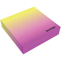 Блок для записи декоративный на склейке Berlingo &quot;Radiance&quot; 8,5*8,5*2, розовый/желтый, 200л., фото 1