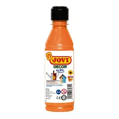 Краска акриловая JOVI, 250мл, пластиковая бутылка, оранжевый, фото 1