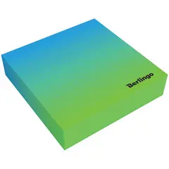 Блок для записи декоративный на склейке Berlingo &quot;Radiance&quot; 8,5*8,5*2, голубой/зеленый, 200л., фото 1