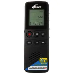 Диктофон цифровой RITMIX RR-810, память 8 Gb, запись до 583 ч, битрейт до 384 кбит/с, 15118209, фото 1