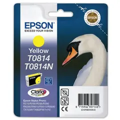 Картридж струйный EPSON (C13T11144A10) Stylus TX650/T50/R270/R390/RX590, желтый, оригинальный, фото 1