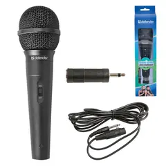 Микрофон DEFENDER MIC-130, проводной, кабель 5 м, черный, 64131, фото 1