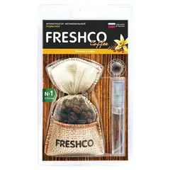 Ароматизатор автомобильный подвесной, мешочек, &quot;Freshco Coffee&quot;, аромат &quot;Ваниль и кофе&quot;, CF-04, фото 1