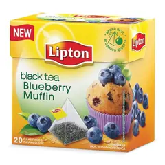 Чай LIPTON (Липтон) &quot;Blueberry Muffin&quot;, черный со вкусом черничного кекса, 20 пирамидок по 2 г, 21187914, фото 1