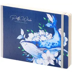 Скетчбук - альбом для рисования 80л. A5 &quot;Pretty whale&quot;, 100г/м2, тв.обл, карман, доп.листы крафт, фото 1