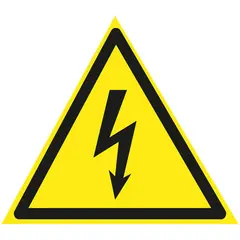 Знак предупрежд. OfficeSpace &quot;Опасность поражения электрическим током&quot;, 200*200*200мм, самоклейка, фото 1
