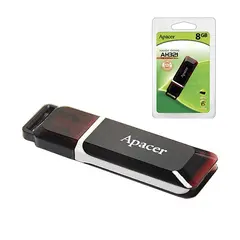 Флэш-диск 8 GB, APACER Handy Steno AH321, USB 2.0, карминно-красный, AP8GAH321R-1, фото 1