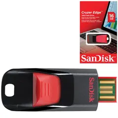 Флэш-диск 16 GB, SANDISK Cruzer Edge, USB 2.0, черный, SDCZ51-016G-B35, фото 1