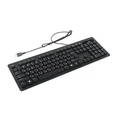 Клавиатура проводная GENIUS SlimStar 130, USB, 104 клавиши, черная, клавиатура островного типа, 31300714103, фото 1