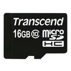 Карта памяти micro SDHC, 16 GB, TRANSCEND, 30 Мб/сек. (class 10), TS16GUSDC10, фото 1