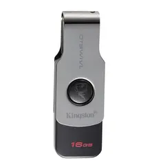 Флэш-диск 16 GB, KINGSTON DataTraveler SWIVL, USB 3.0, черный/серебристый, DTSWIVL/16GB, фото 1