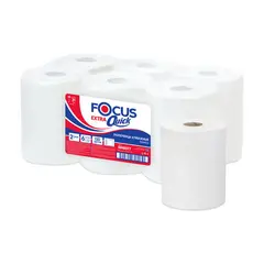 Полотенца бумажные в рулонах Focus Extra Quick, 2-слойн, 150 м/рул,  (втулка диаметром 50мм), белые, фото 1