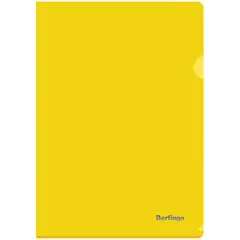 Папка-уголок Berlingo, А4, 180мкм, непрозрачная, желтая, фото 1