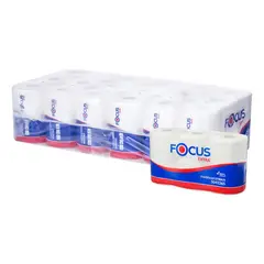 Бумага туалетная Focus Extra, 2 слойн, мини-рулон, 48 м/рул, 6шт., тиснение, цвет белый, фото 1