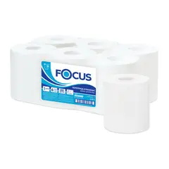 Полотенца бумажные в рулонах Focus Jumbo, 1-слойные, 280м/рул, ЦВ, белые, фото 1
