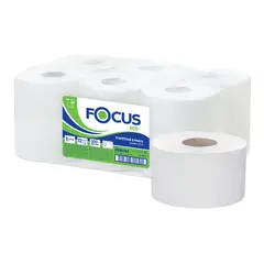 Бумага туалетная Focus Eco Jumbo, 1 слойн, 200 м/рул, тиснение, цвет белый, фото 1