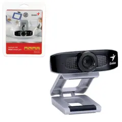 Веб-камера GENIUS Facecam 320, 0,3 Мп, микрофон, USB 2.0, регулируемый крепеж, черно-серебрянный, 32200012100, фото 1