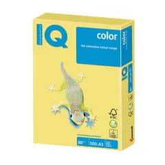 Бумага IQ color БОЛЬШОЙ ФОРМАТ (297х420 мм), А3, 80 г/м2, 500 л., умеренно-интенсив (тренд), лимонно-желтая, ZG34, фото 1