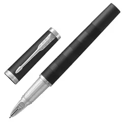 Ручка &quot;Пятый пишущий узел&quot; PARKER &quot;Ingenuity Premium Black Rubber CT&quot;, корпус черный, хромированные детали, черная, 1931465, фото 1
