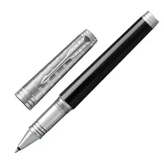 Ручка-роллер PARKER &quot;Premier Custom Tartan Lacquer &amp; Metal ST&quot;, корпус черный, палладиевые детали, черная, 1931419, фото 1