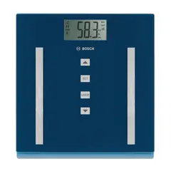 Весы напольные BOSCH PPW3320, электронные, вес до 180 кг, квадратные, стекло, синие, фото 1
