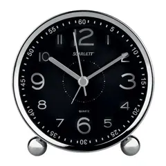Часы-будильник SCARLETT SC-AC1005B, электронный сигнал, пластик, черные, SC - AC1005B, фото 1