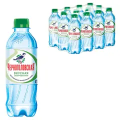 Вода ГАЗИРОВАННАЯ минеральная &quot;ЧЕРНОГОЛОВСКАЯ&quot;, 0,33 л, пластиковая бутылка, фото 1
