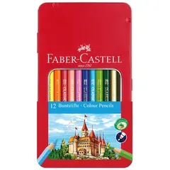 Карандаши цветные Faber-Castell, 12цв., заточен., метал. кор., фото 1